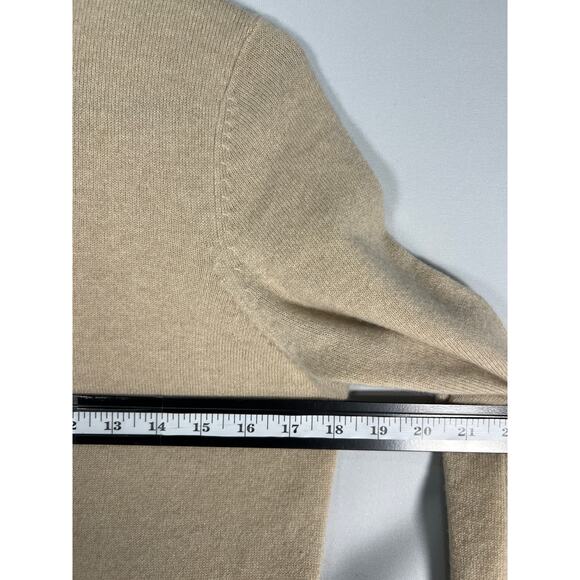 Talbot's 100% Pure Soft Cashmere Beige Turtleneck Pullover Sweater, Size: Medium - Picture 4 of 7